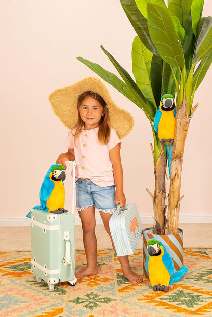 Teddy Hermann 94167 Bird Parrot Yellow-breasted Macaw 27 cm, cuddly toy with 75% recycled filling material
