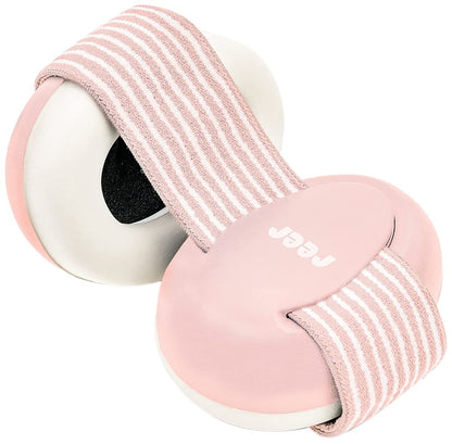 Reer SilentGuard, gehoorbescherming voor baby's, bijzonder zacht en licht voor het gevoelige babyhoofd, meegroeiend, roze