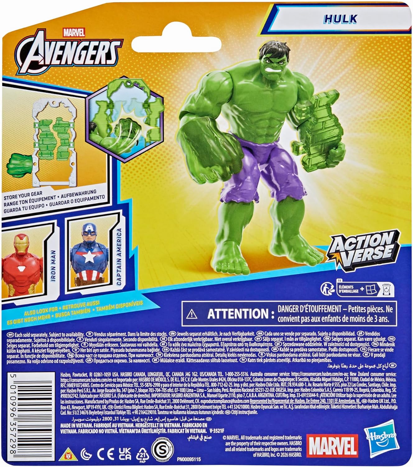 Hasbro Marvel Action Verse: Avengers - Hulk Action Figure (G3100)