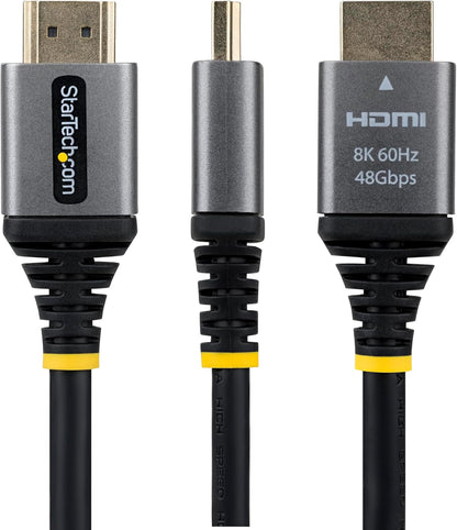 StarTech Cavo HDMI Ultra High Speed Certificato da 30 cm, HDMI 2.1, 8K 60Hz / 4K 120Hz, con HDR10+ ed eARC, Larghezza di banda 48 Gbps