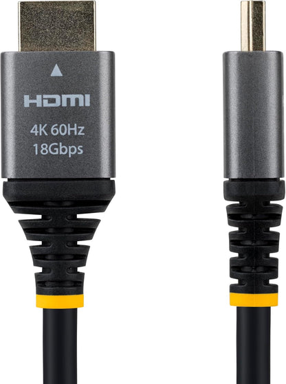 StarTech Cavo HDMI High Speed Premium Certificato da 1,5 m, HDMI 2.0, 4K 60Hz / 1440p 144Hz UHD, con HDR10 e ARC, Larghezza di banda 18 Gbps