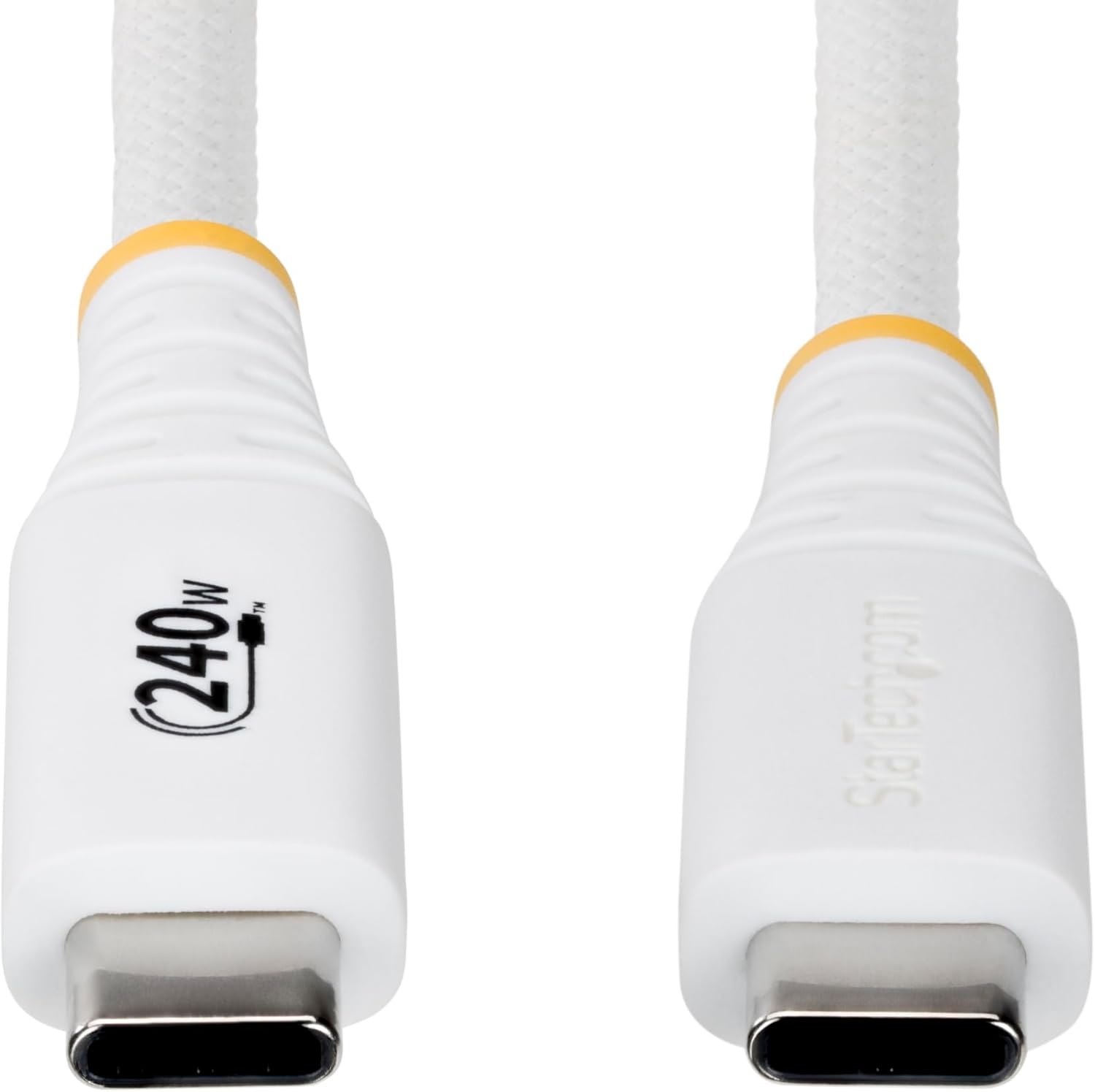 StarTech Cavo USB-C per ricarica 240W 5A PD EPR 1m, Ultra flessibile e resistente, 2.0, Alimentazione laptop, Certificato USB-IF, Bianco