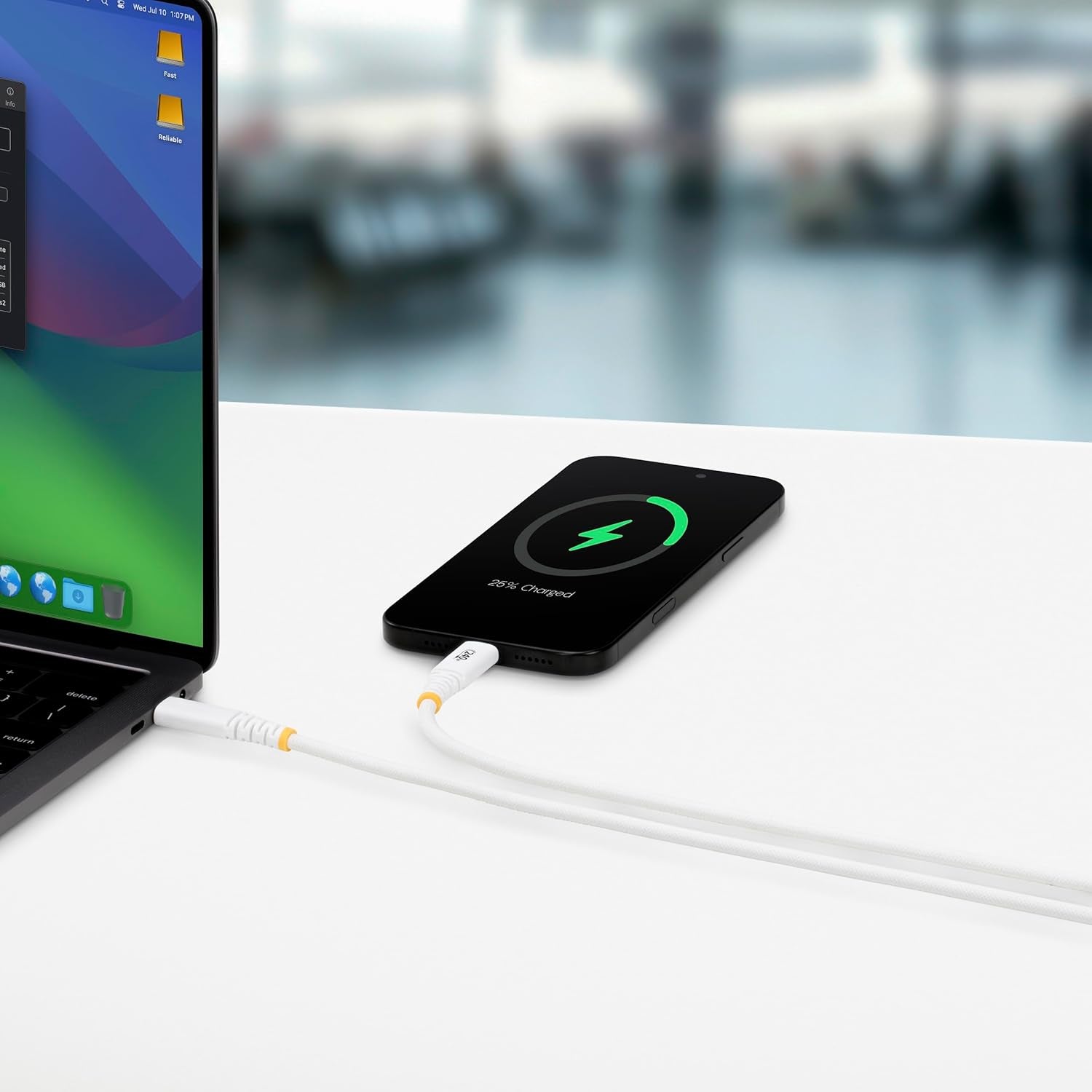 StarTech Cavo USB-C per ricarica 240W 5A PD EPR 1m, Ultra flessibile e resistente, 2.0, Alimentazione laptop, Certificato USB-IF, Bianco