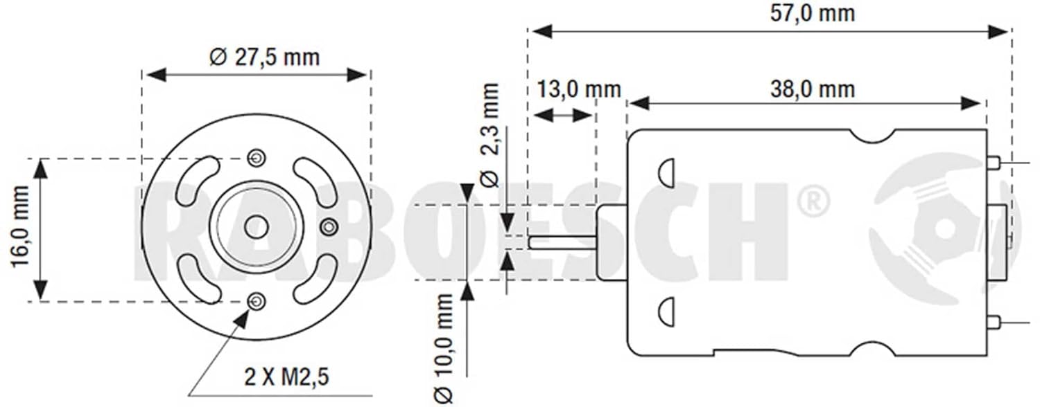 Raboesch - Brusched Motor Blue Rm410 7,2v