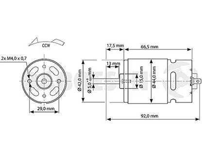Raboesch - Brushed Motor 15.000rpm Blue Rm720 Bb T 9,6v