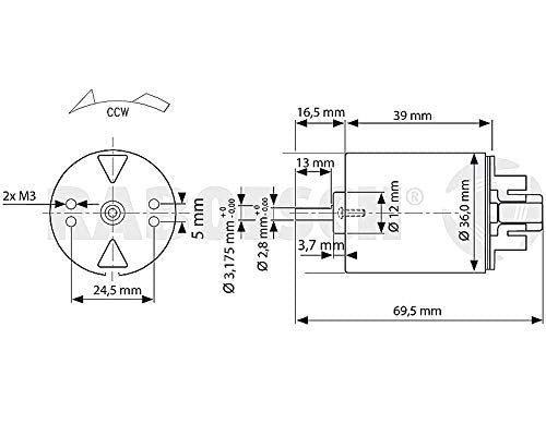 Raboesch - Brushed Motor7.600rpm Blue Rm510 Trq 7,2v