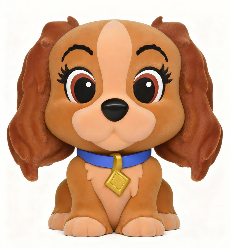 Münzbank mit Aufschrift "Lady and the Tramp", offizielles Lizenzprodukt