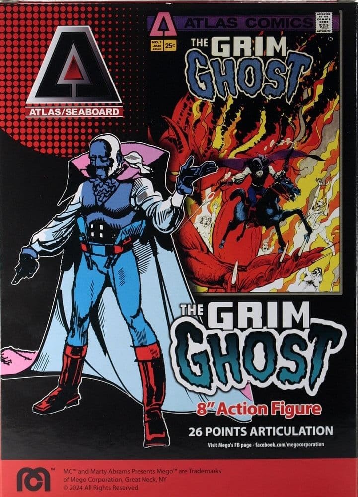 Mego - Atlas Grim Ghost 8IN Figure with Comic