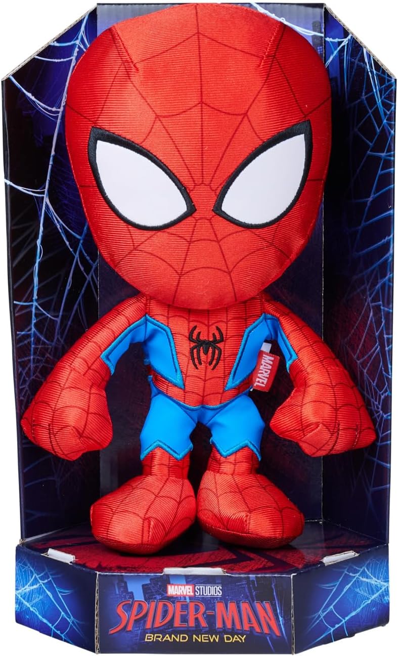 Marvel Spiderman Plüschtier – Kidult Kuschelfigur Superheld, weiche Stofffigur zum Sammeln und Kuscheln, Fanartikel für Kinder und Marvel Fans, 25 cm, ab 0 Monate