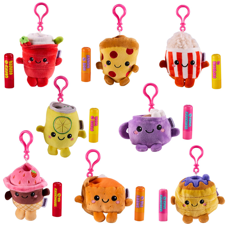 Trendy Self-Care Toycessories. Stuffie with Keychain & Matching Lip Balm Set, STYLES MAY VARY