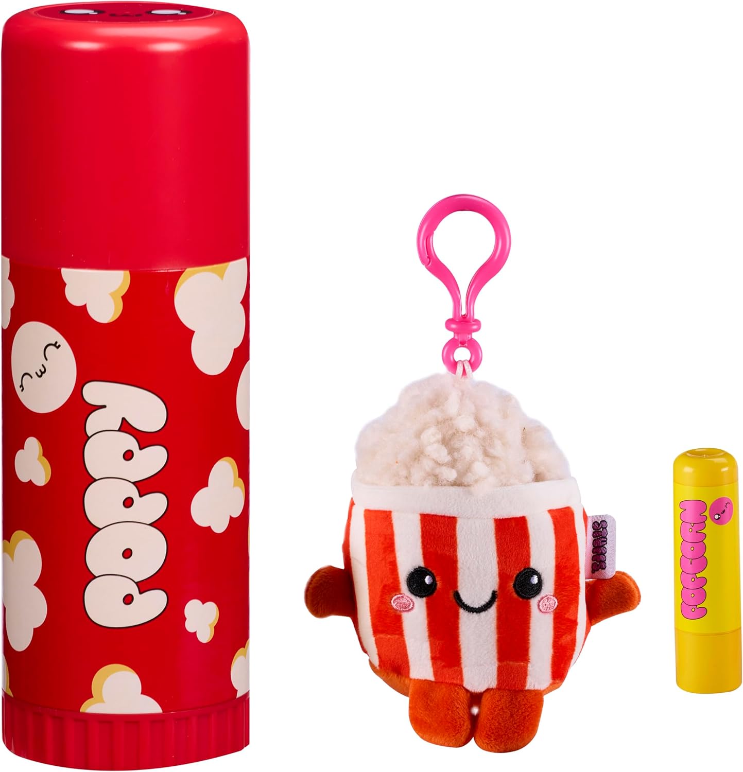 Trendy Self-Care Toycessories. Stuffie with Keychain & Matching Lip Balm Set, STYLES MAY VARY