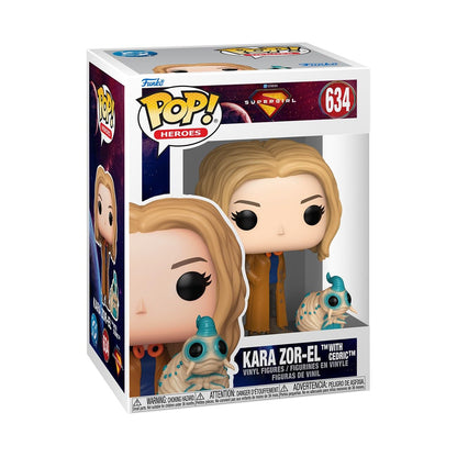 Funko POP! Movie: Supergirl - Kara Zor-El with Cedric - Figura in vinile da collezione - Idea regalo - Prodotto ufficiale - Giocattoli per bambini e adulti - Modello di figura per collezionisti