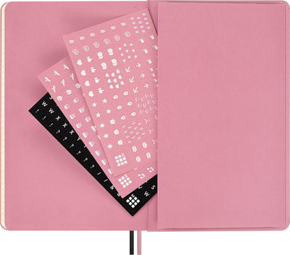 Moleskine x BLACKPINK Weekly Planner 2026 2027-18-Month Horizontal Planner with Hard Cover and Elastic Closure, Large Size 13 x 21 cm