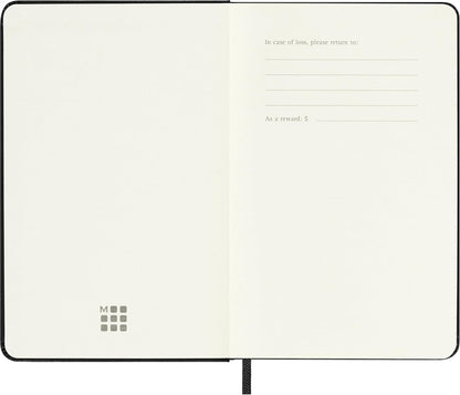 Moleskine Weekly Planner 2027, Hard Cover 12 Month Vertical Diary with Space for Notes and Elastic Closure, Pocket Size 9x14 Cm, Black