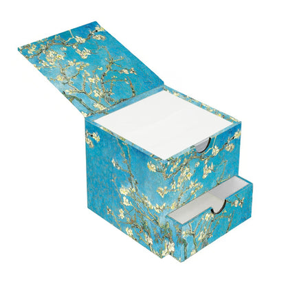 Vincent van Gogh: Almond Blossom Flame Tree Memo Box with Drawer