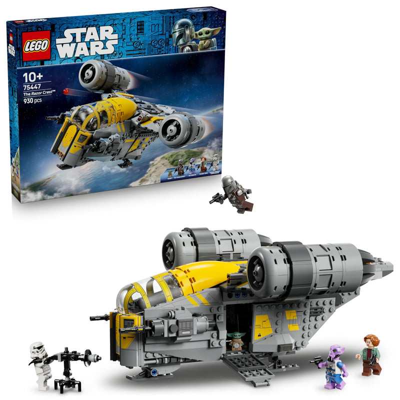 LEGO Star Wars 75447 De Razor Crest Ruimteschip Speelgoed voor Kinderen - De Mandalorian en Grogu Bouwpakket met 4 Minifiguren en Grogu Figuur - Cadeau voor Jongens, Meisjes en Fans vanaf 10 Jaar