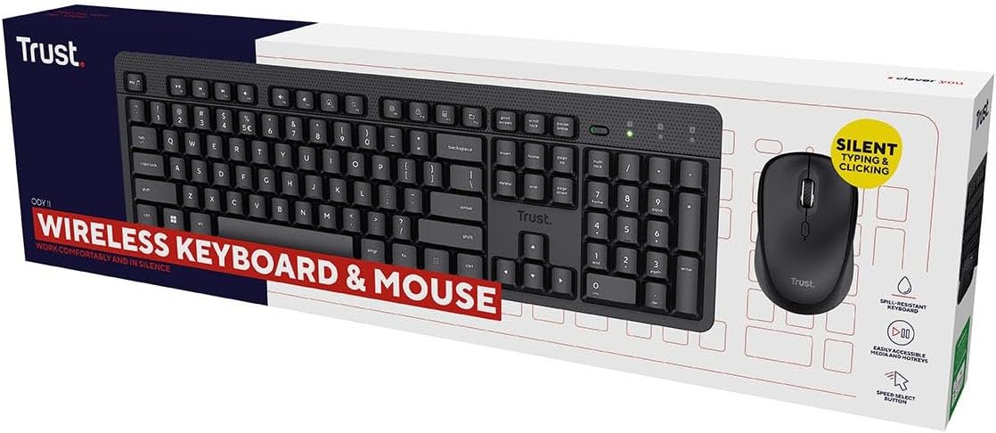 Trust Ody II keyboard Mouse included RF Wireless QWERTY