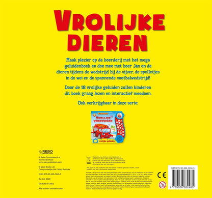 Rebo Publishers - Mega Geluidenboek - Vrolijke Dieren