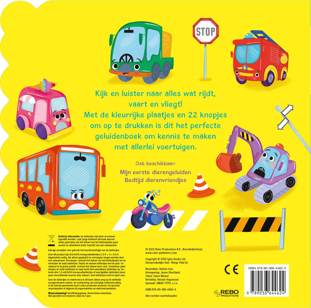Rebo Publishers - Geluidenboek Toet-Toet 22 Geluiden