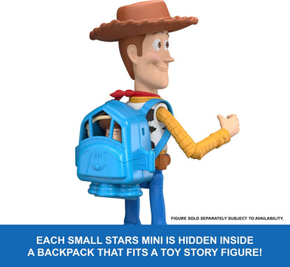 Pixar Mini Figure, Little Stars, 1.5 Inch Backpack Pizza Planet, Surprise Figure and Accessories for Children Aged 3+