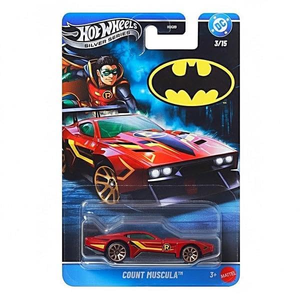 Hot Wheels Speelgoedauto, spuitgietvoertuig op schaal 1:64 met Batman-thema