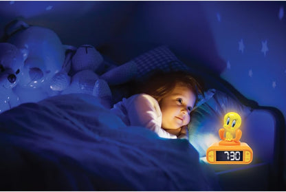 LEXIBOOK, Tweety Nachtlampje Wekker met geluiden, Geel, RL800TW