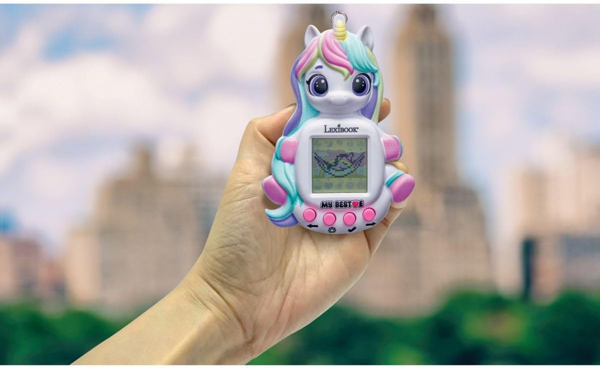 Lexibook, Console My Best-E Licorne met LCD-scherm en sleutelhanger, Roze, JLMBUNI