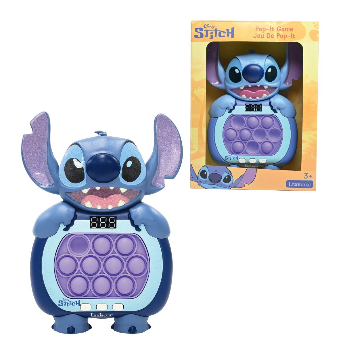 Lexibook, Disney Stitch, Stitch Fast Push spel, blauw, JG500D