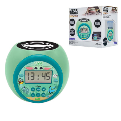 Lexibook, Magnifique Projector Wecker Star Wars met Nachtlampje Timer, Multicolor Plafondprojectie, Verlichte LCD-scherm, Snooze Alarm, Werkt op Batterijen, Groen, RL977SW
