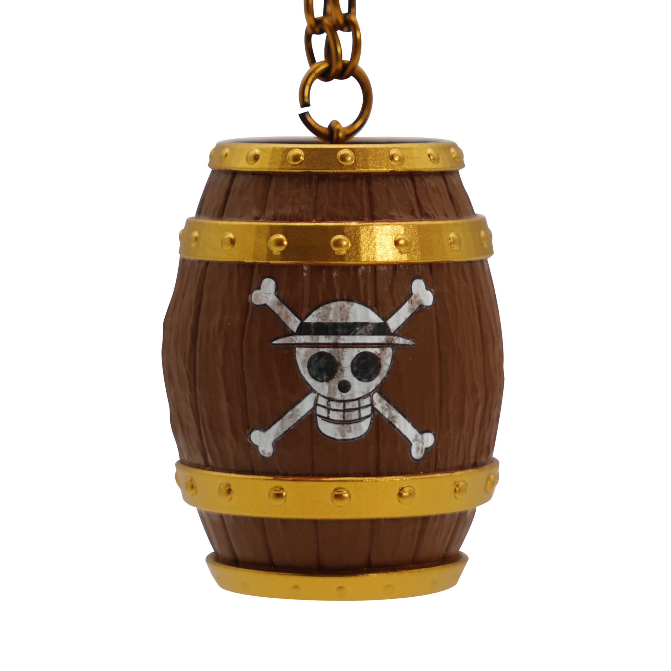 ABYSTYLE One Piece Barrel Skull 3D Keychain | Official Anime Accessory for Fans & Collectors | Luffy-Inspired Pirate Skull Key Ring for Backpacks, Bags, Gifts, and Display