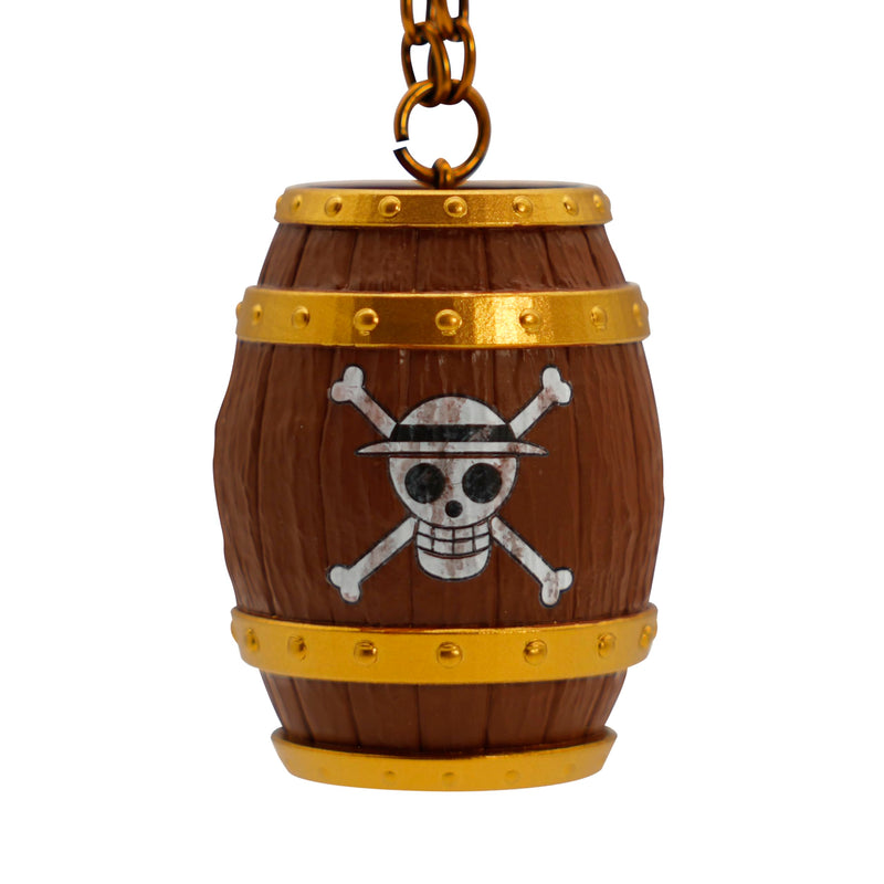 ABYSTYLE One Piece Barrel Skull 3D Keychain | Official Anime Accessory for Fans & Collectors | Luffy-Inspired Pirate Skull Key Ring for Backpacks, Bags, Gifts, and Display