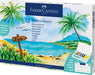 Faber-Castell Creative Studio Aquarel 12 Pan Set + Borstel, Tropisch Ontwerp, Kunst, Schilderij, Thuis, Kantoor, Kunststudio, Kunstenaar Benodigdheden, Cadeau, Cadeau