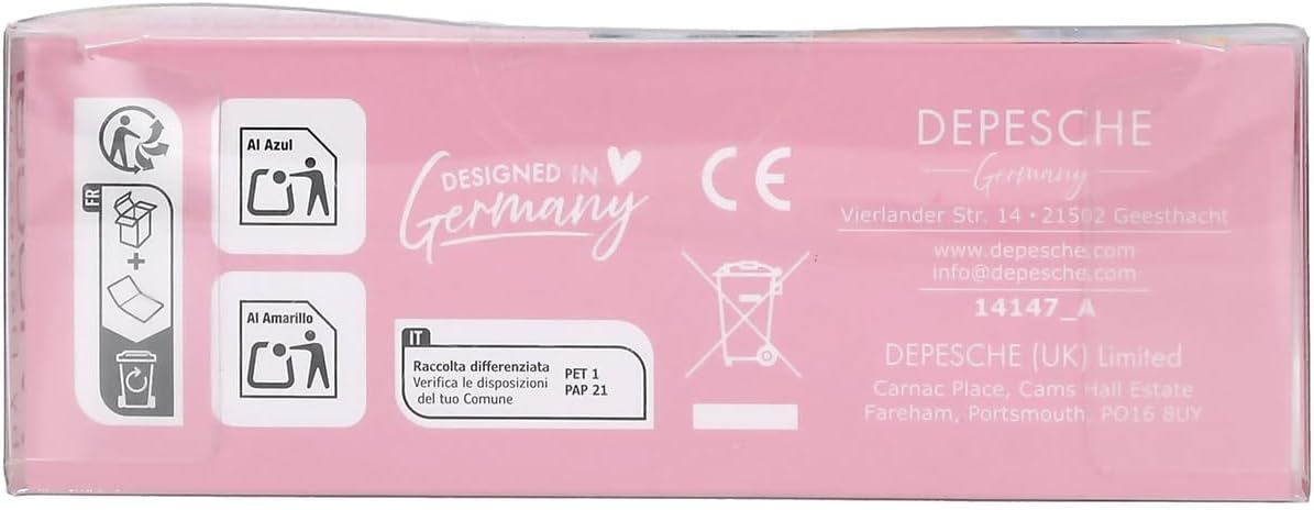 Depesche 14147 TOPModel - Wekker in roze voor kinderen, met modelmotief, stille klok met lichtfunctie