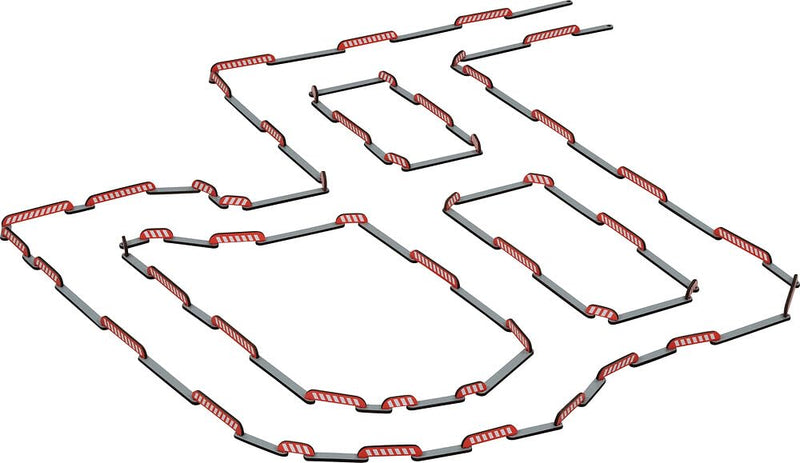 goki Flexi Roads 53765 Speelset, wegbouw, 135-delig, flexibel wegsysteem, creatief constructiespeelgoed voor kinderen vanaf 3 jaar