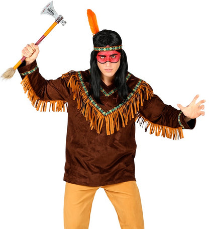 Widmann Native Indian (Coat, Headband With Feather) (S) Brown