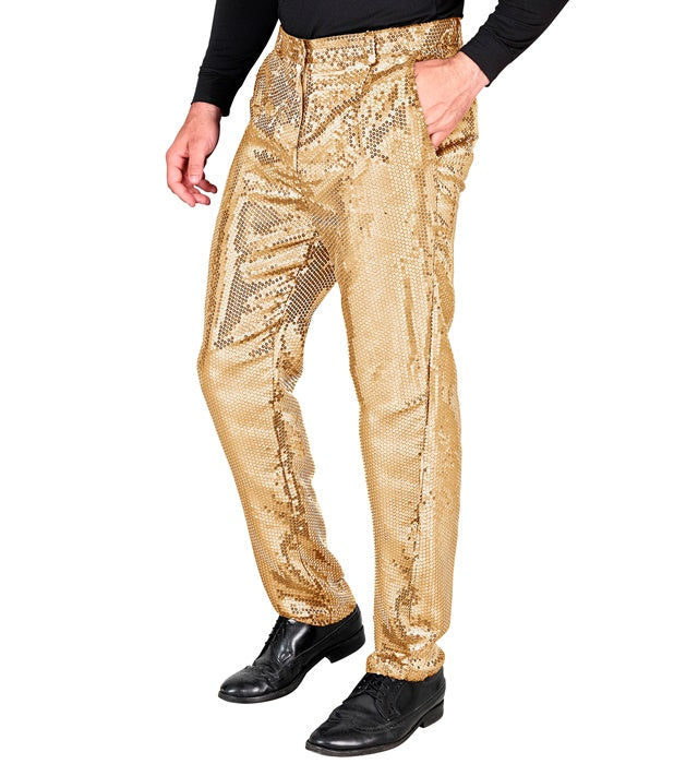 Widmann Party Fashion Pants (Gold Sequin Pants) (S) Gold