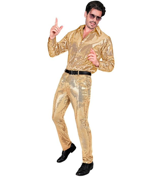 Widmann Party Fashion Pants (Gold Sequin Pants) (M) Gold