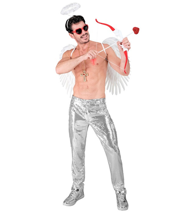 Widmann Party Fashion Pants (Silver Sequin Pants) (L) Silver
