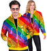 Widmann Party Fashion Bomber (Rainbow Sequin Bomber) (S/M) Rainbow
