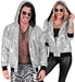 Widmann Party Fashion Bomber (Tie Dye Sequin Bomber) (XXL) Rainbow