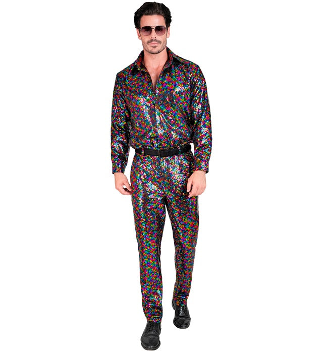 Widmann Party Fashion Pants (Multicolor Sequin Pants) (L) Different Colors