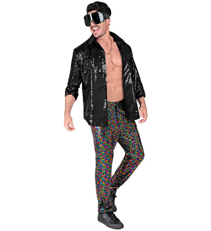 Widmann Party Fashion Pants (Multicolor Sequin Pants) (L) Different Colors