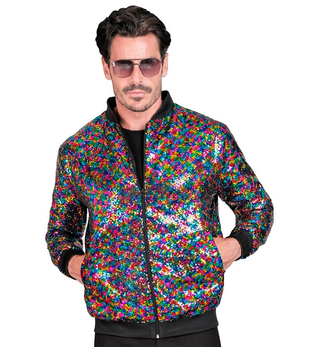 Widmann Party Fashion Bomber (Multicolor Sequin Bomber) (S/M) Different Colors
