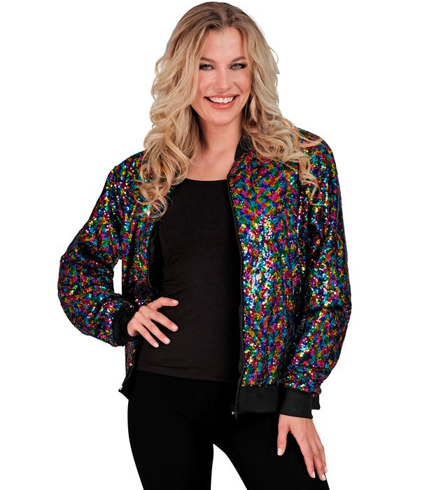 Widmann Party Fashion Bomber (Multicolor Sequin Bomber) (S/M) Different Colors