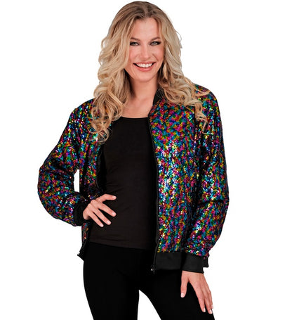 Widmann Party Fashion Bomber (Multicolor Sequin Bomber) (S/M) Different Colors