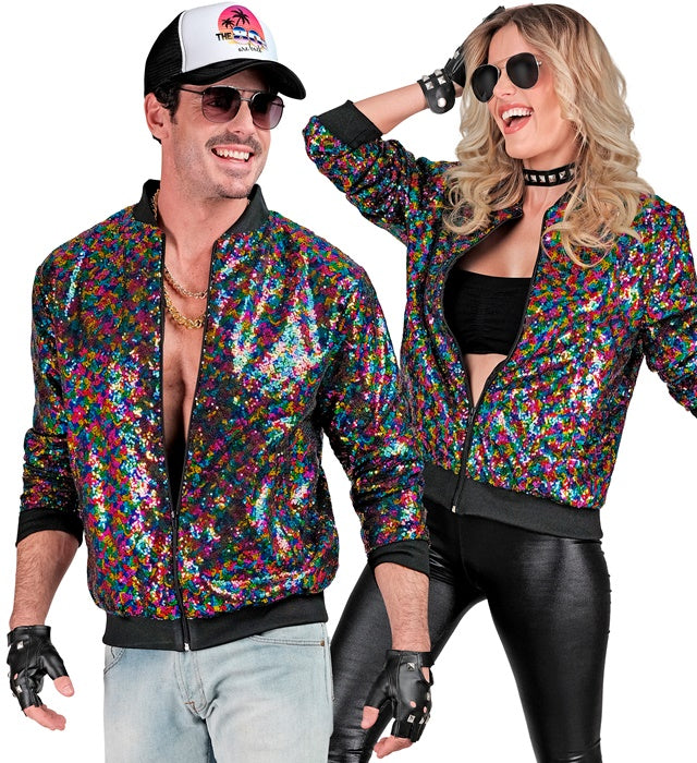 Widmann Party Fashion Bomber (Multicolor Sequin Bomber) (L/XL) Different Colors