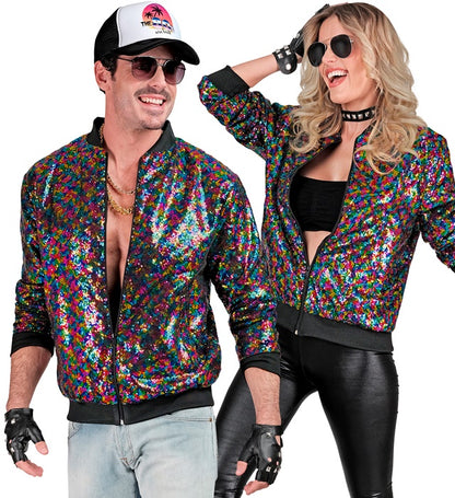 Widmann Party Fashion Bomber (Multicolor Sequin Bomber) (L/XL) Different Colors