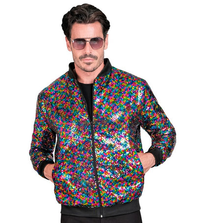 Widmann Party Fashion Bomber (Multicolor Sequin Bomber) (L/XL) Different Colors