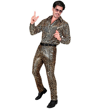 Widmann Party Fashion Pants (Animalier Leopard Sequin Pants) (S) Gold