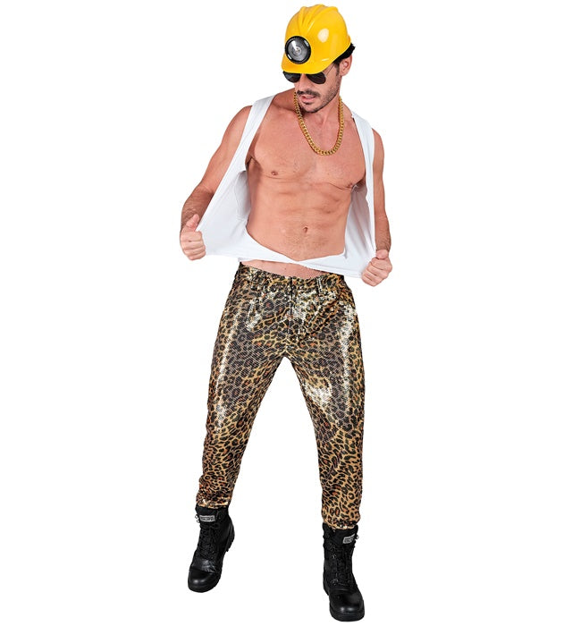 Widmann Party Fashion Pants (Animalier Leopard Sequin Pants) (M) Gold
